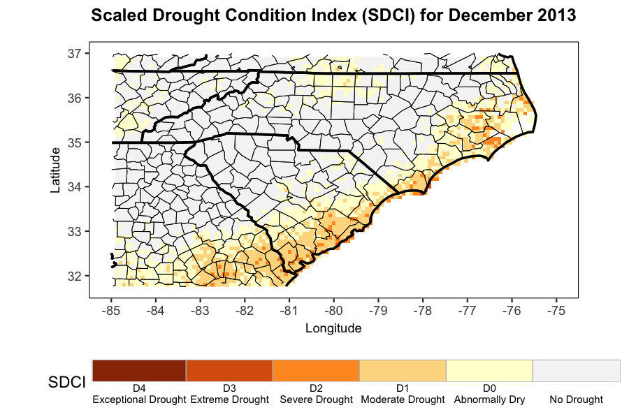 scaled drought condition index map 2