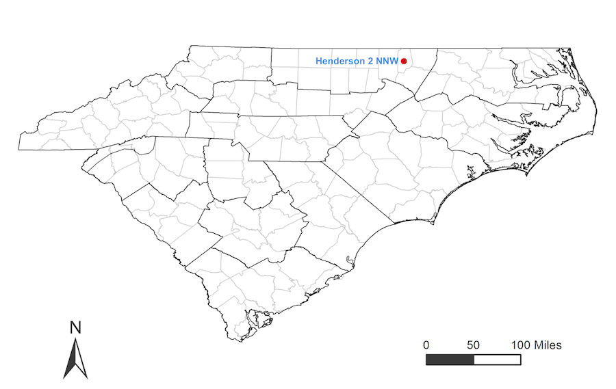 map showing station location