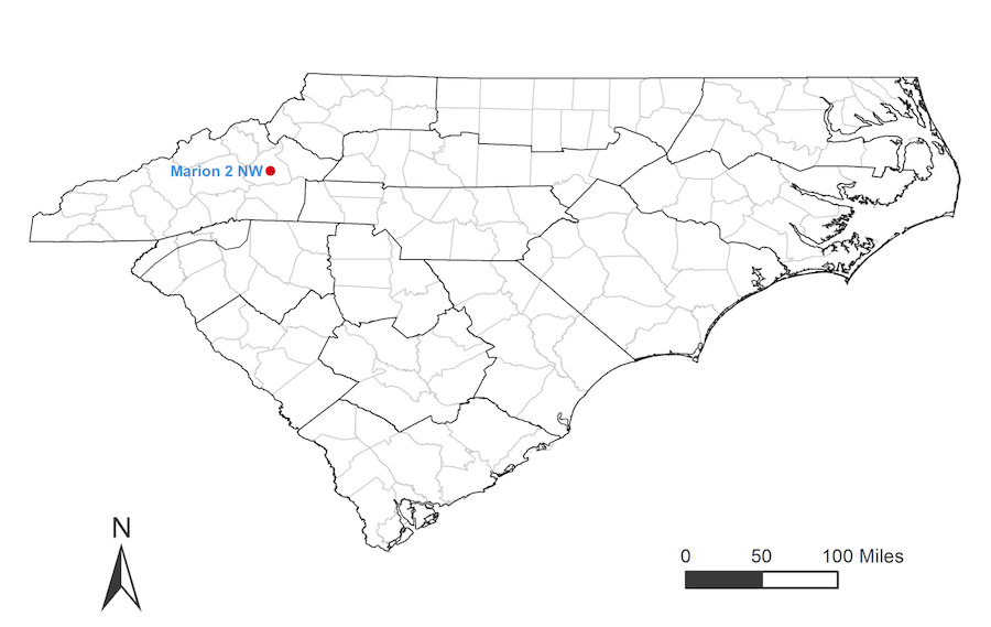 map showing station location