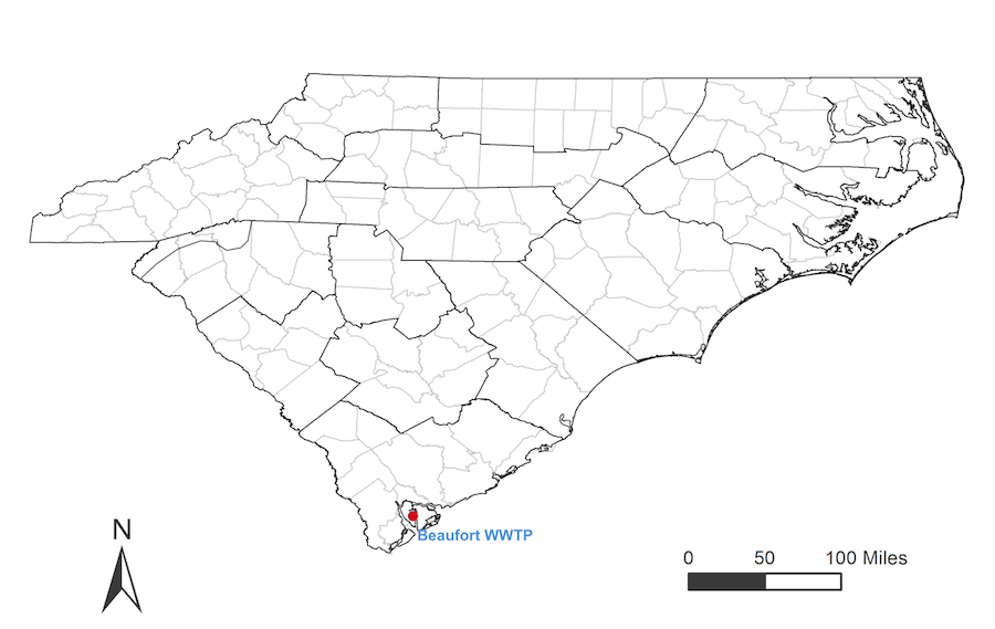 map showing station location