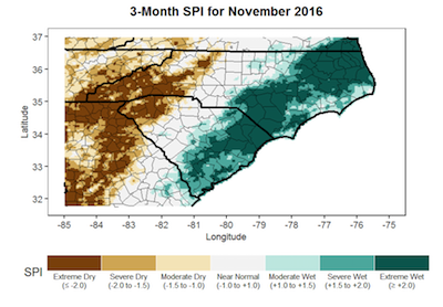 drought index map from the Atlas website