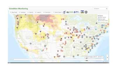 CoCoRaHS map